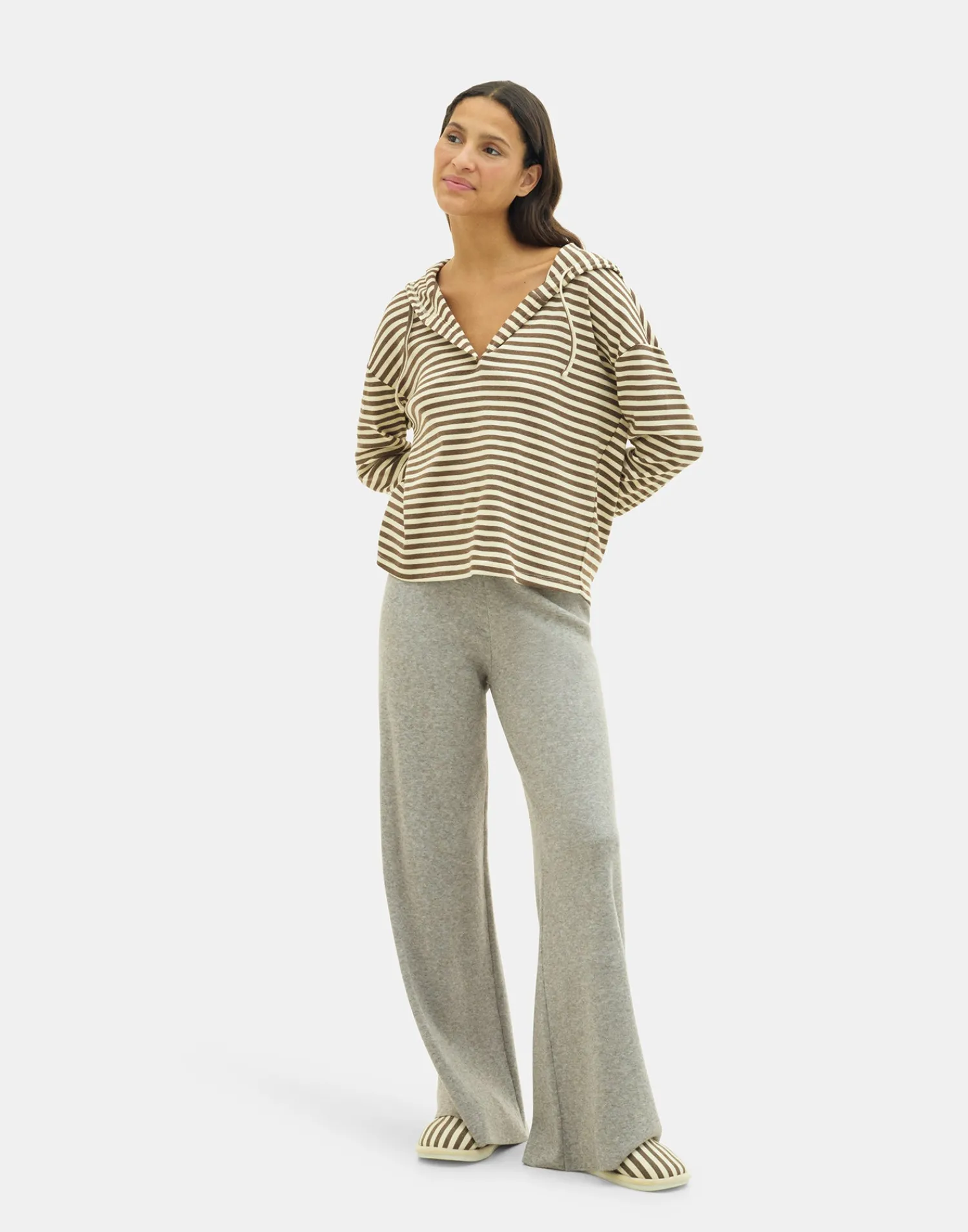 Natura Selection Camiseta Rayas 149790-BEIGE