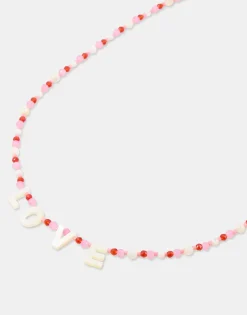 Natura Selection Collar Beads Love 150182-PINK Online