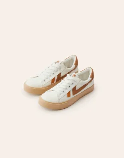 Natura Selection Deportiva Blanca Franjas 145155-CAMEL Clearance