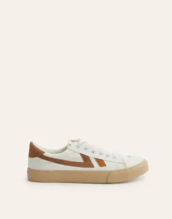 Natura Selection Deportiva Blanca Franjas 145155-CAMEL Clearance