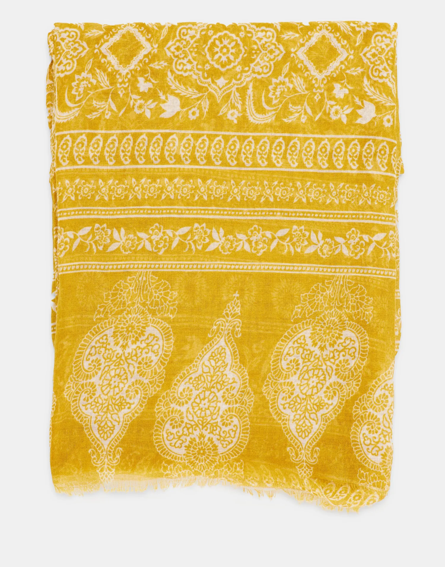 Natura Selection Fular Flor Paisley 147875-MOUSTARD Outlet
