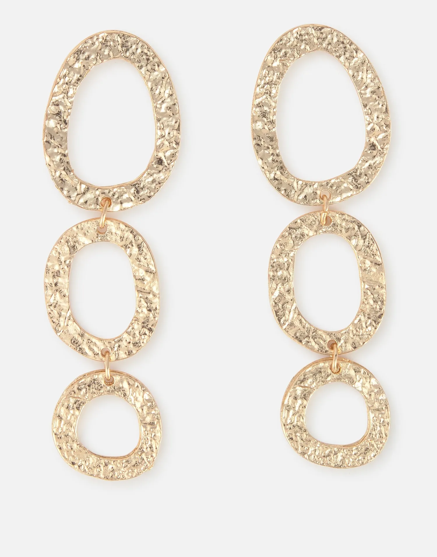 Natura Selection Pendientes Largos Aros Ovalados 151088-GOLD Hot