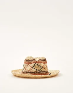 Natura Selection Sombrero Papel Rombos 145567-BROWN Discount
