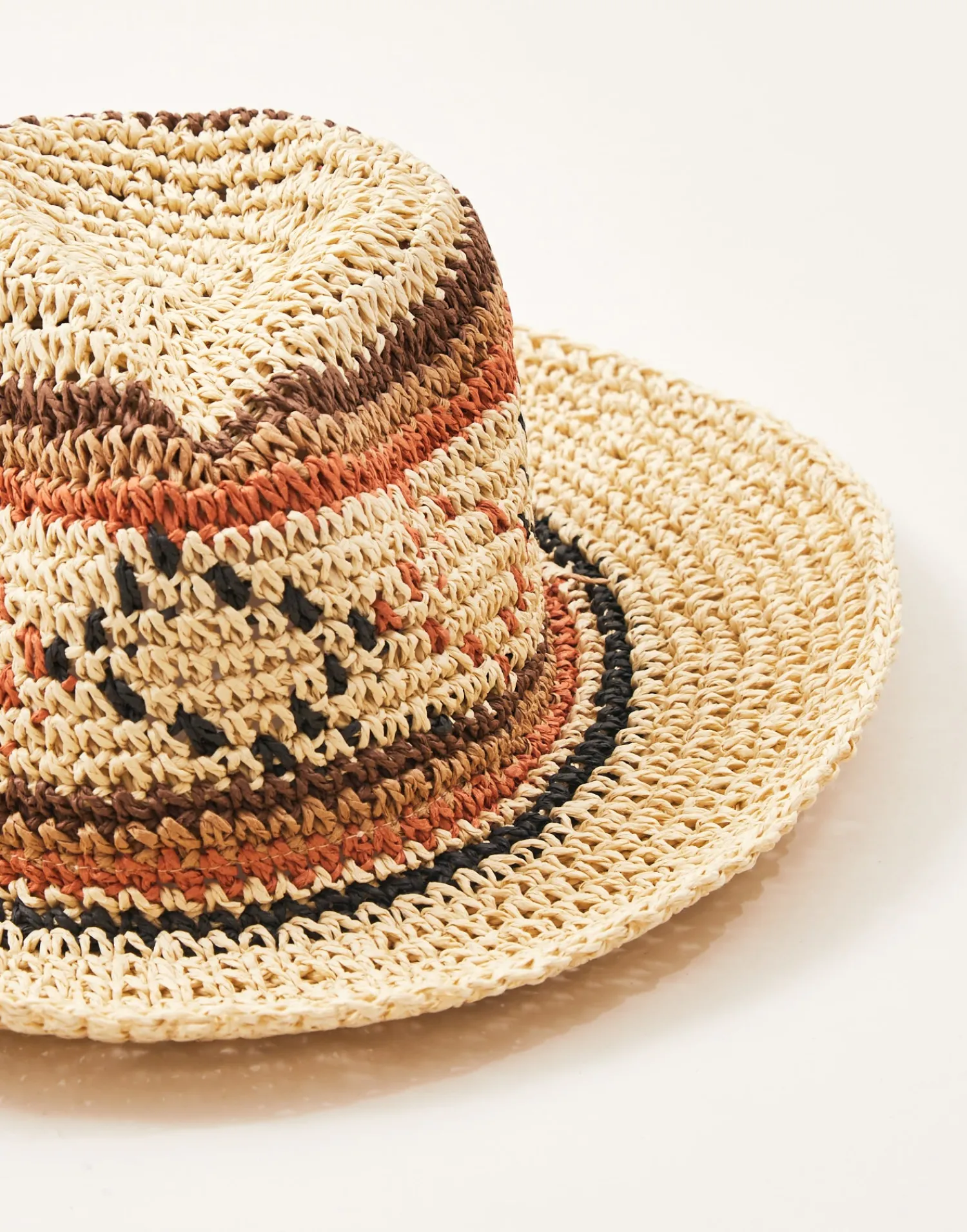 Natura Selection Sombrero Papel Rombos 145567-BROWN Discount